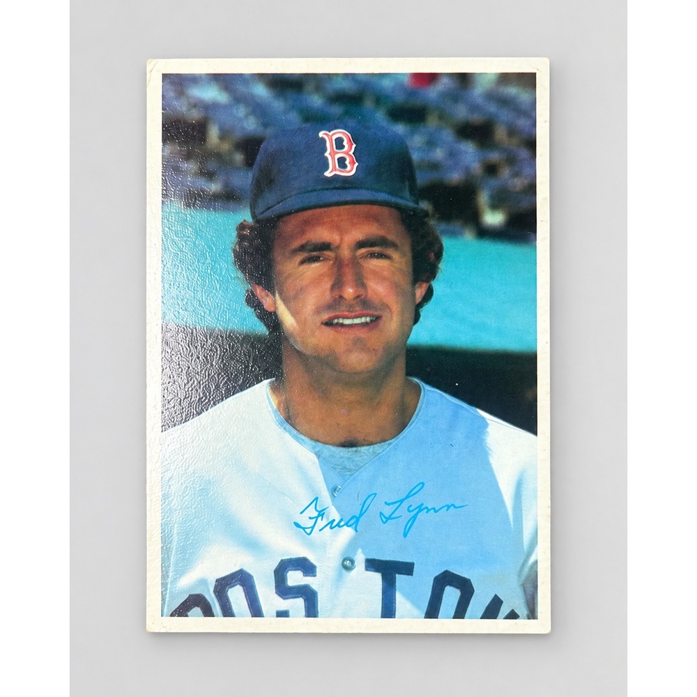 1980 Topps Fred Lynn Boston Red Sox Oversized Baseball Card 10 of 60 Vintage